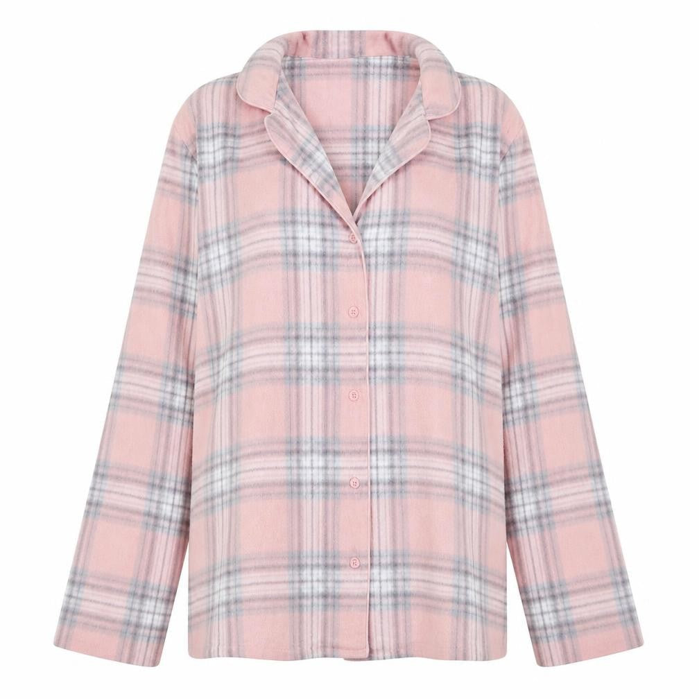 Preworn Womens Pink Check  Top Pyjama Top Size 8