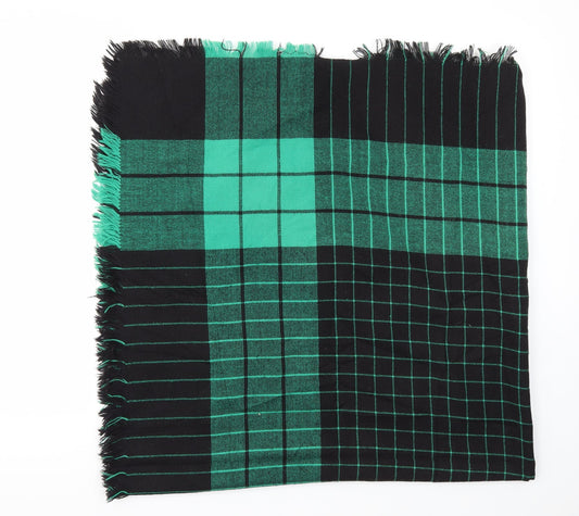 Preworn Unisex Green Check   Scarf