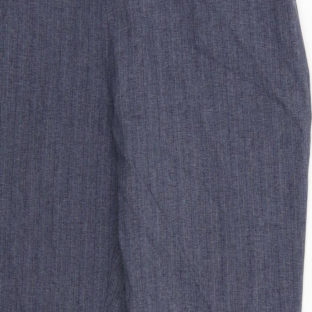 Marks and Spencer Womens Blue Striped  Dress Pants Trousers Size 12 L29 in
