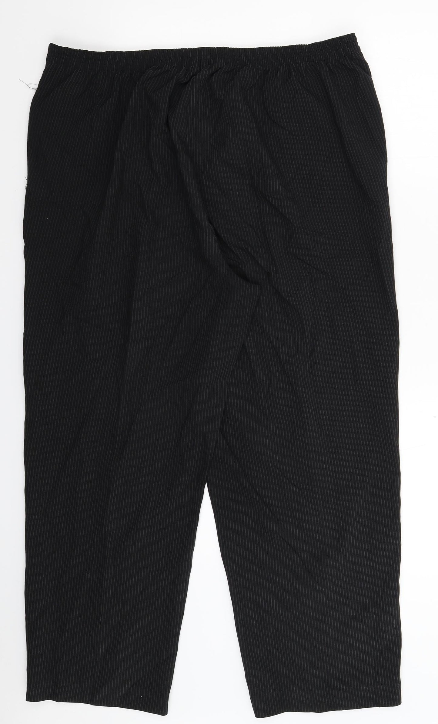 BM Womens Black Striped  Dress Pants Trousers Size 20 L28 in