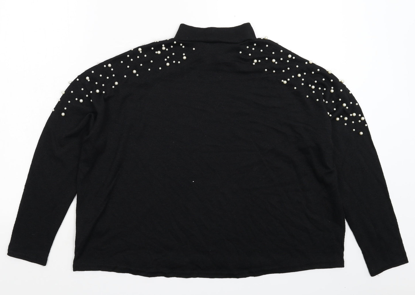 Divided Womens Black  Knit Pullover Jumper Size L  - Oversized