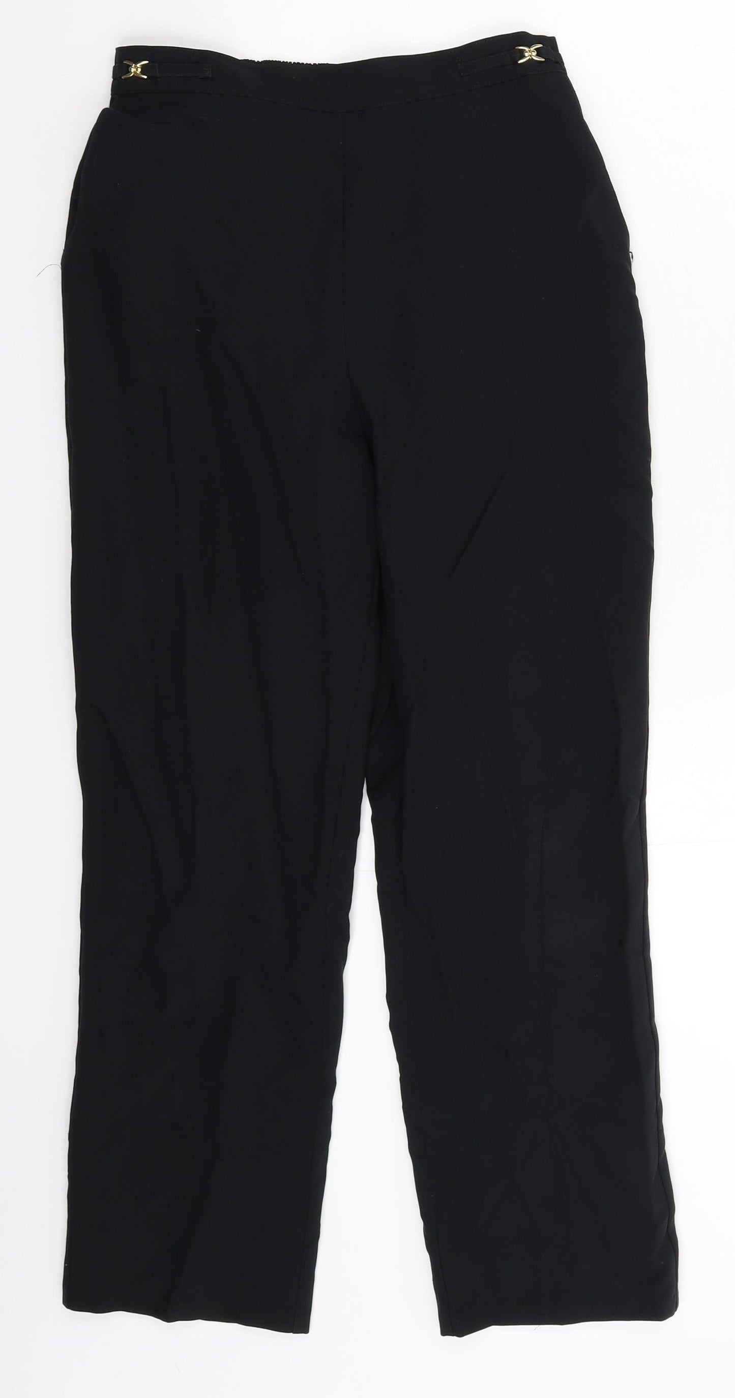 BHS Womens Black   Trousers  Size 8 L25 in