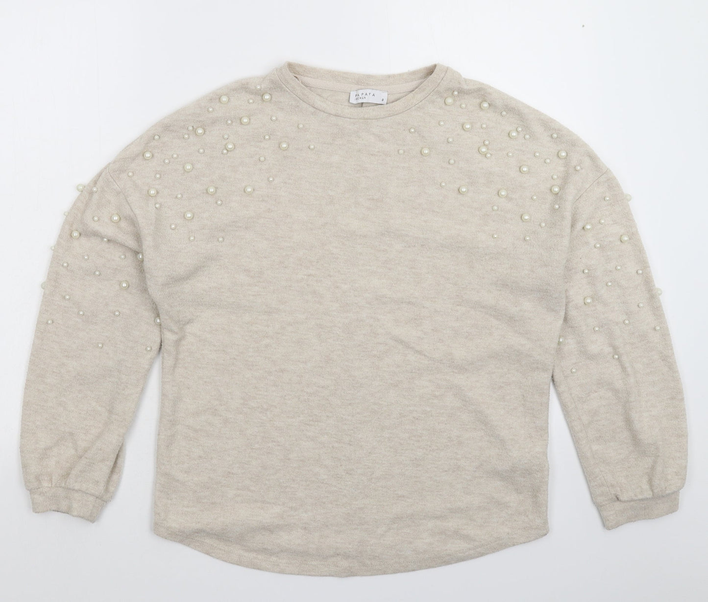 Papaya Womens Grey  Knit Pullover Jumper Size 8