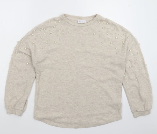 Papaya Womens Grey  Knit Pullover Jumper Size 8