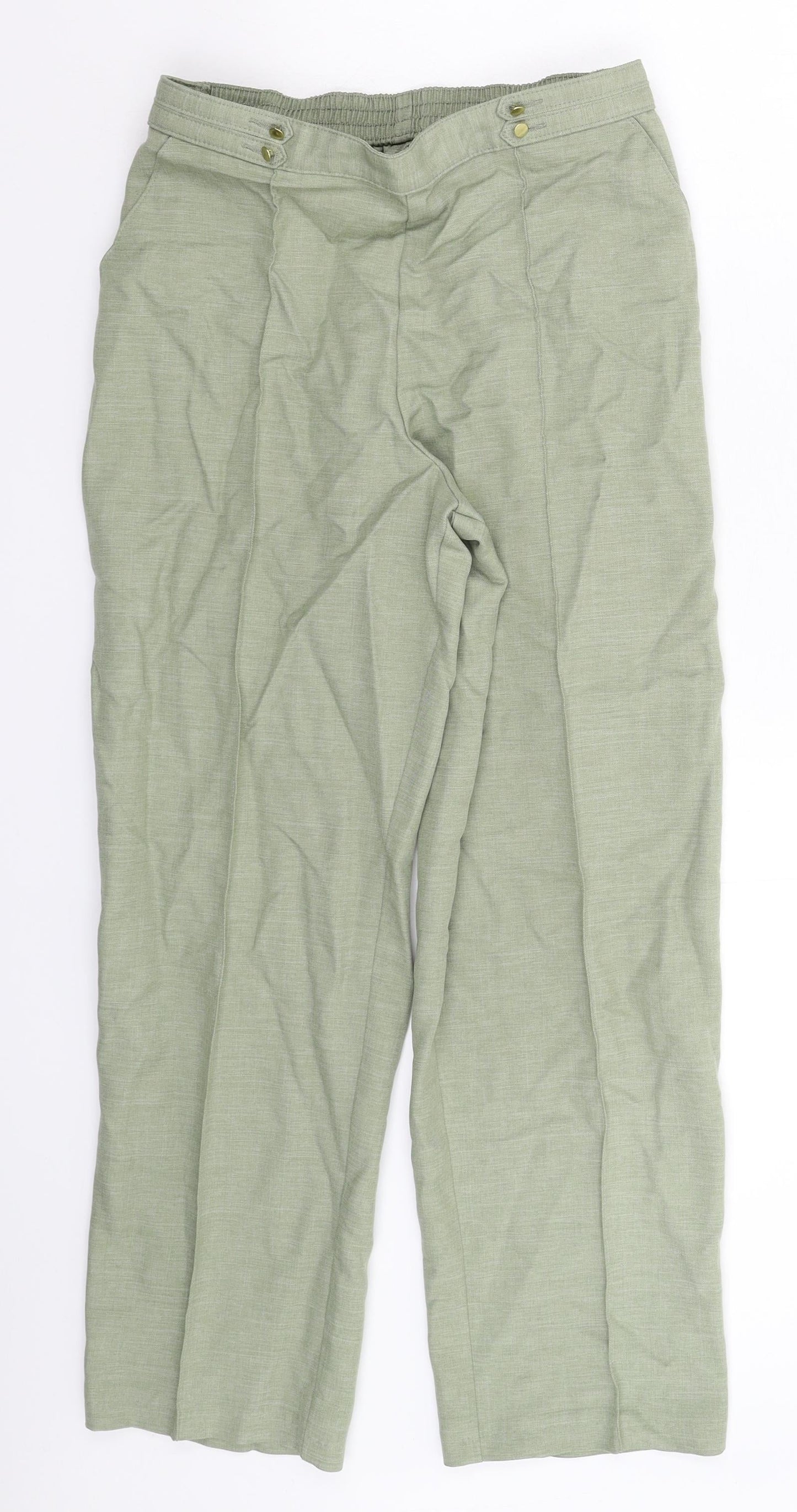 Marks and Spencer Womens Green   Trousers  Size 10 L26 in