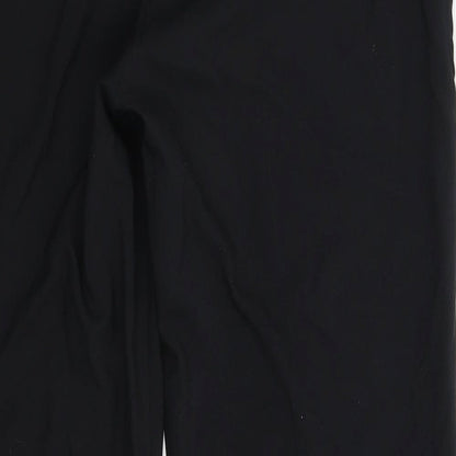 Brand and care label for E-vie women’s black trousers, size UK 12, 30-inch leg