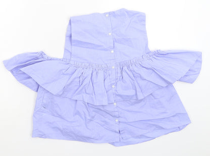 Zara Womens Blue   Basic Button-Up Size S