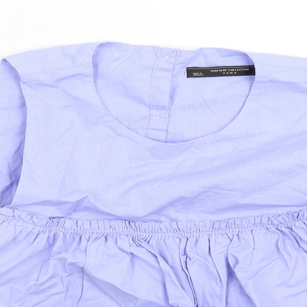 Zara Womens Blue   Basic Button-Up Size S
