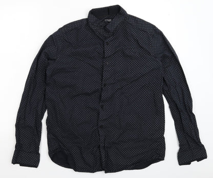 Preloved Outrage Mens Black    Button-Up Size L - Front