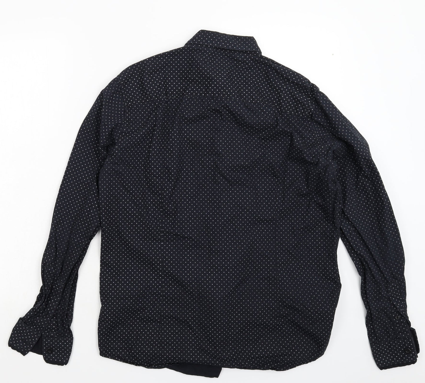 Outrage Mens Black    Button-Up Size L