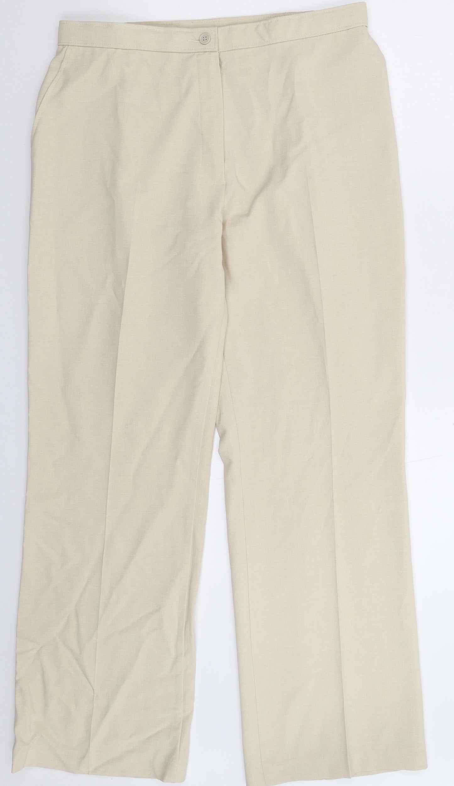 Marks and Spencer Womens Beige   Trousers  Size 16 L32 in