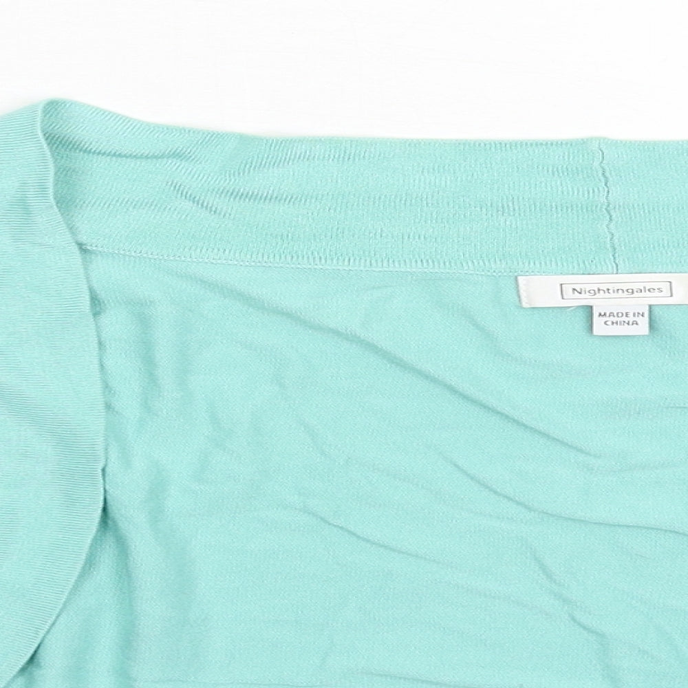 Nightingales Womens Green  Knit Cardigan Jumper Size 26