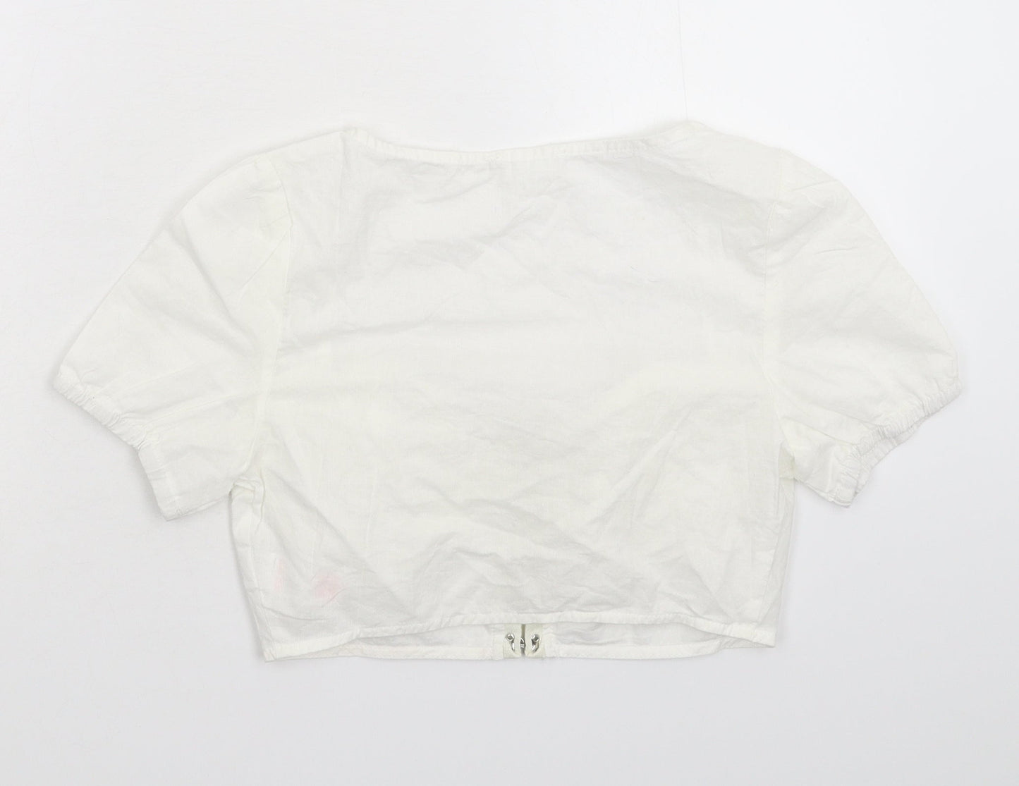 Boohoo Womens White   Basic T-Shirt Size 8