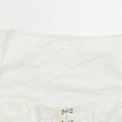 Boohoo Womens White   Basic T-Shirt Size 8