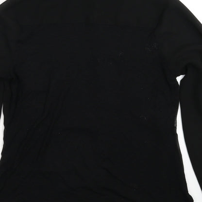 Brand and care label for Papaya women’s black basic button-up, size UK 10