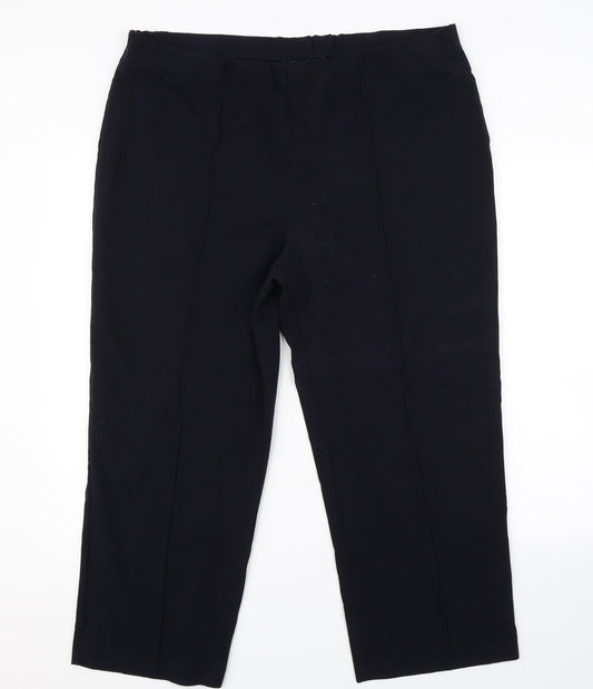 Isle Essentials Womens Blue   Carrot Trousers Size 20 L24 in