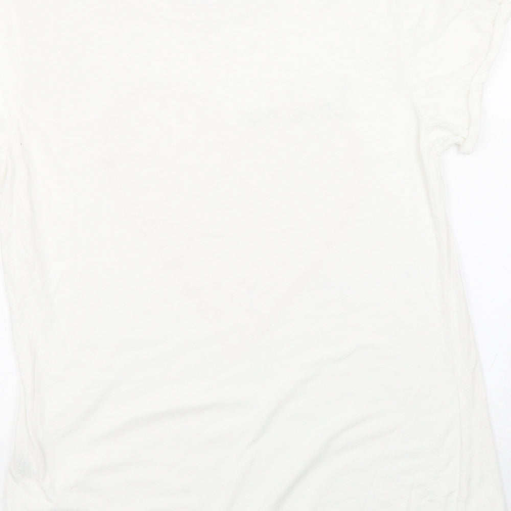 Papaya Womens White   Basic T-Shirt Size 12