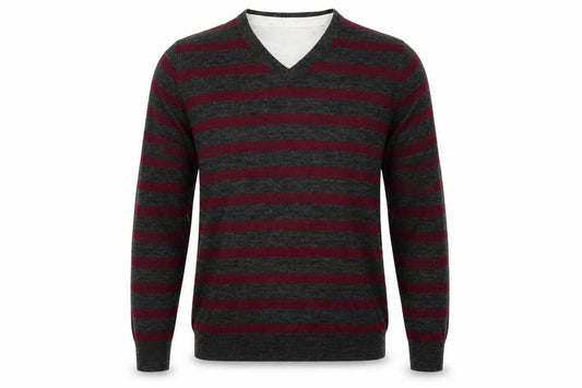 Burton Mens Red Striped  Pullover Jumper Size M