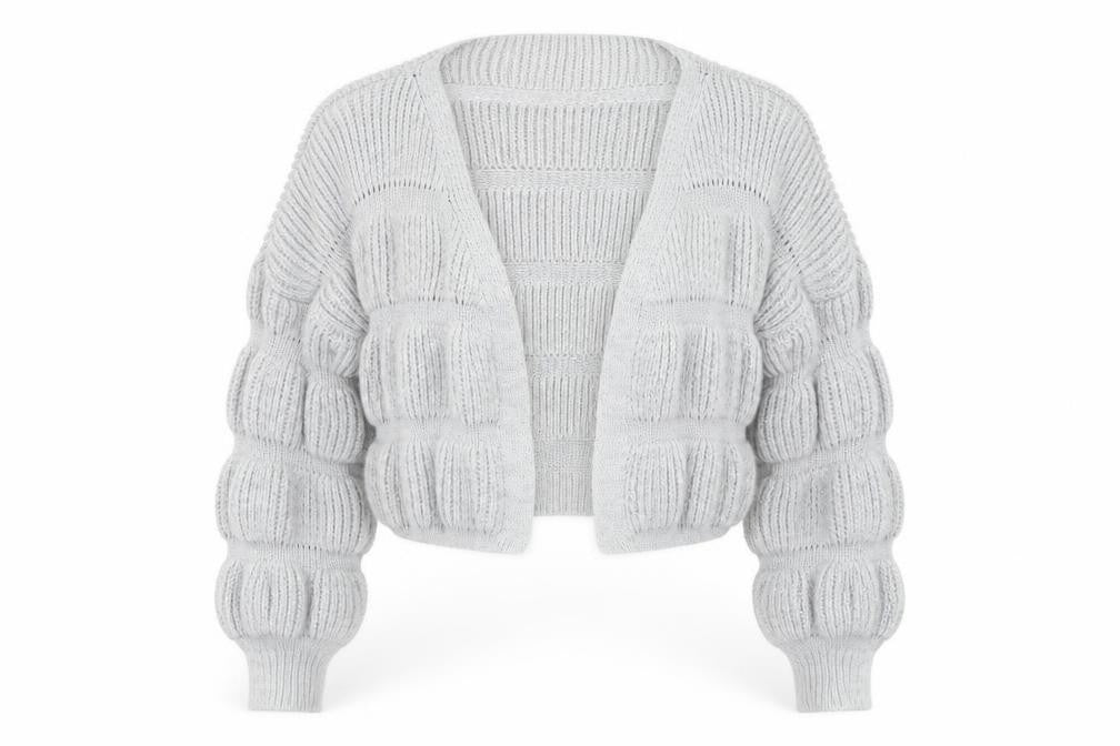 Nana Womens Grey Striped  Cardigan Jumper Size M