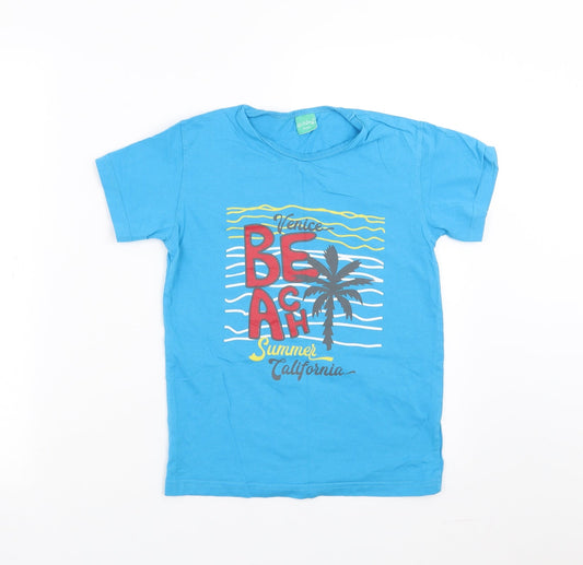 elsima Boys Blue   Basic T-Shirt Size 9 Years  - beach summer
