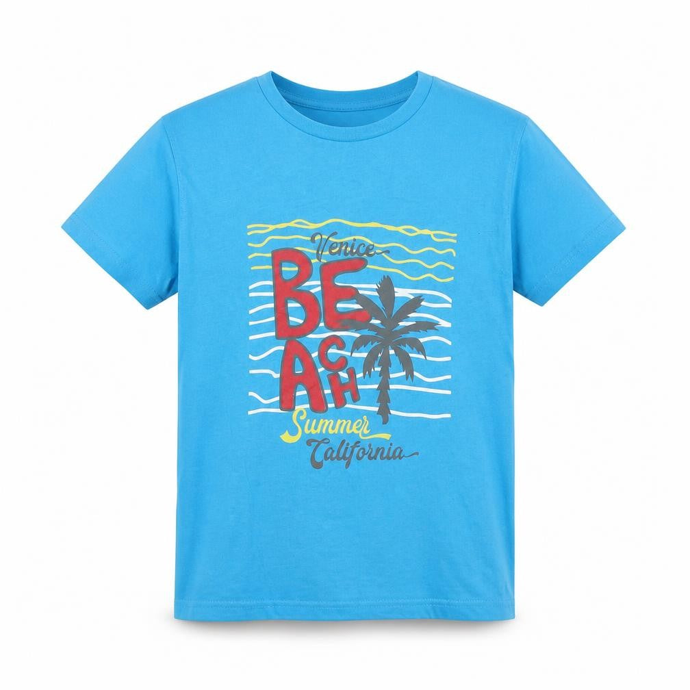 elsima Boys Blue   Basic T-Shirt Size 9 Years  - beach summer