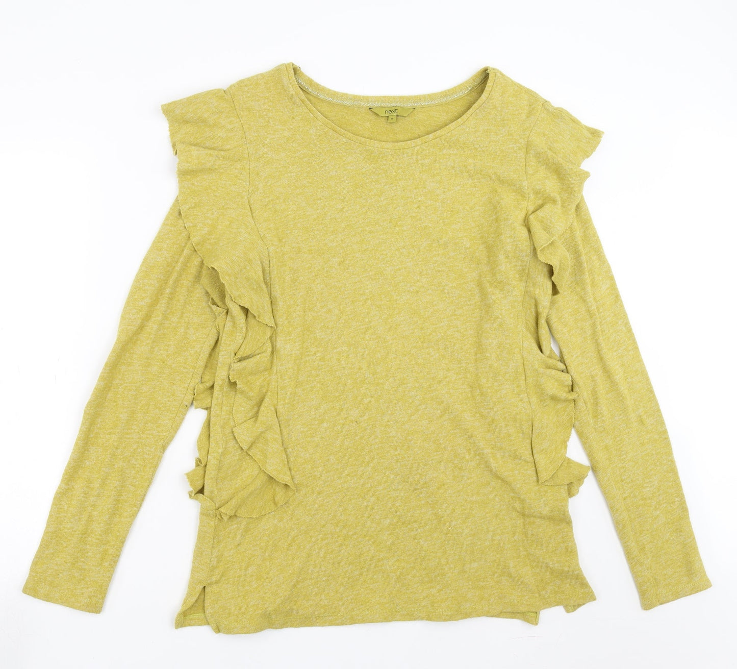 NEXT Womens Yellow   Pullover Jumper Size 16  - Ruffle detail