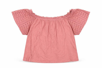 Primark Womens Pink   Basic Blouse Size L  - crochet detail