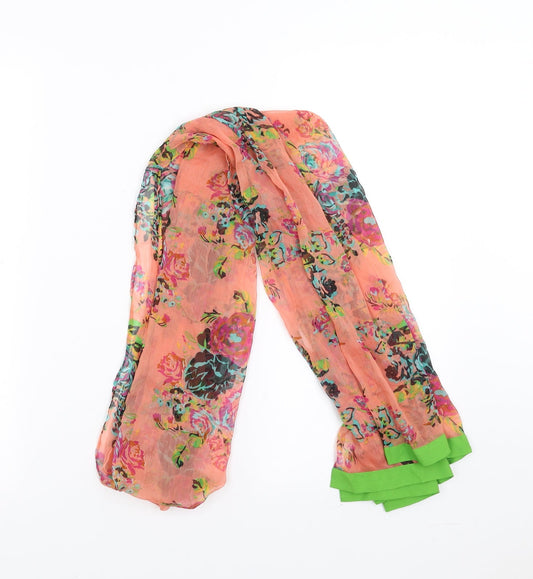 Preworn Womens Pink Floral   Scarf