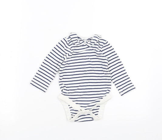 Marks and Spencer Boys Black Striped  Babygrow One-Piece Size 6-9 Months