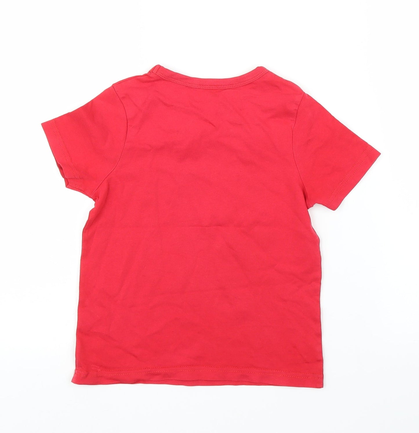 George Boys Red   Basic T-Shirt Size 3-4 Years