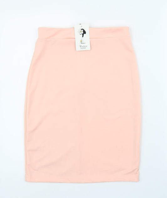 Zhounuif Womens Pink   Straight & Pencil Skirt Size S