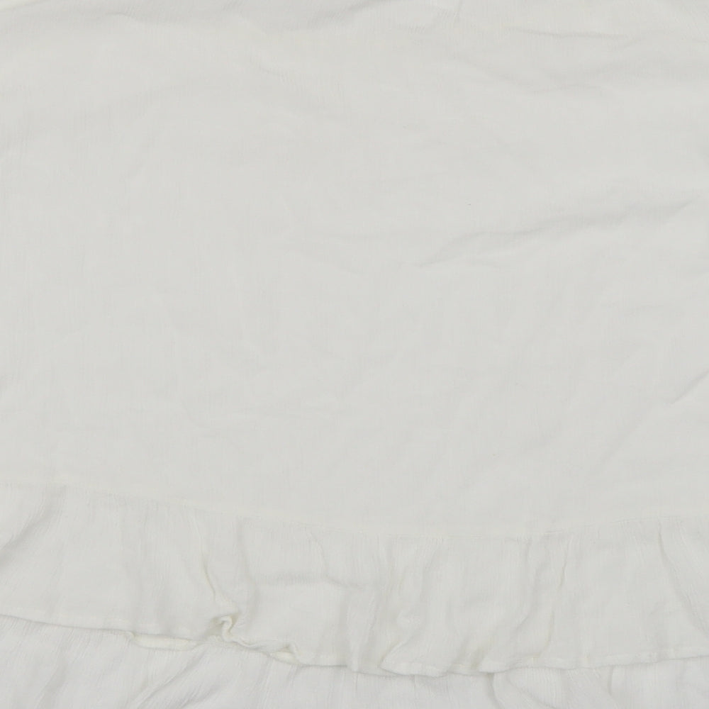 Papaya Womens White   Basic Blouse Size L