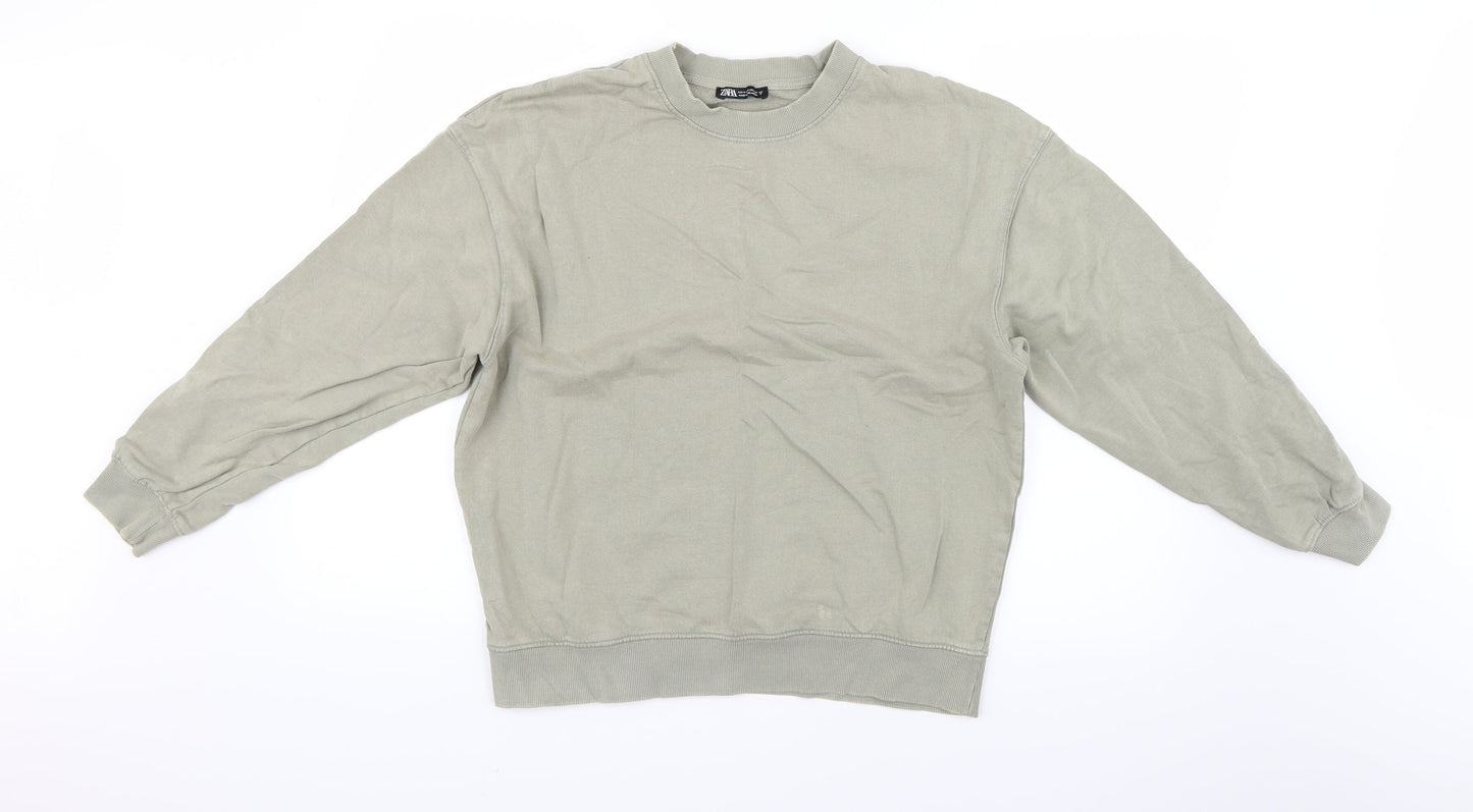 Zara Womens Green   Henley Jumper Size M