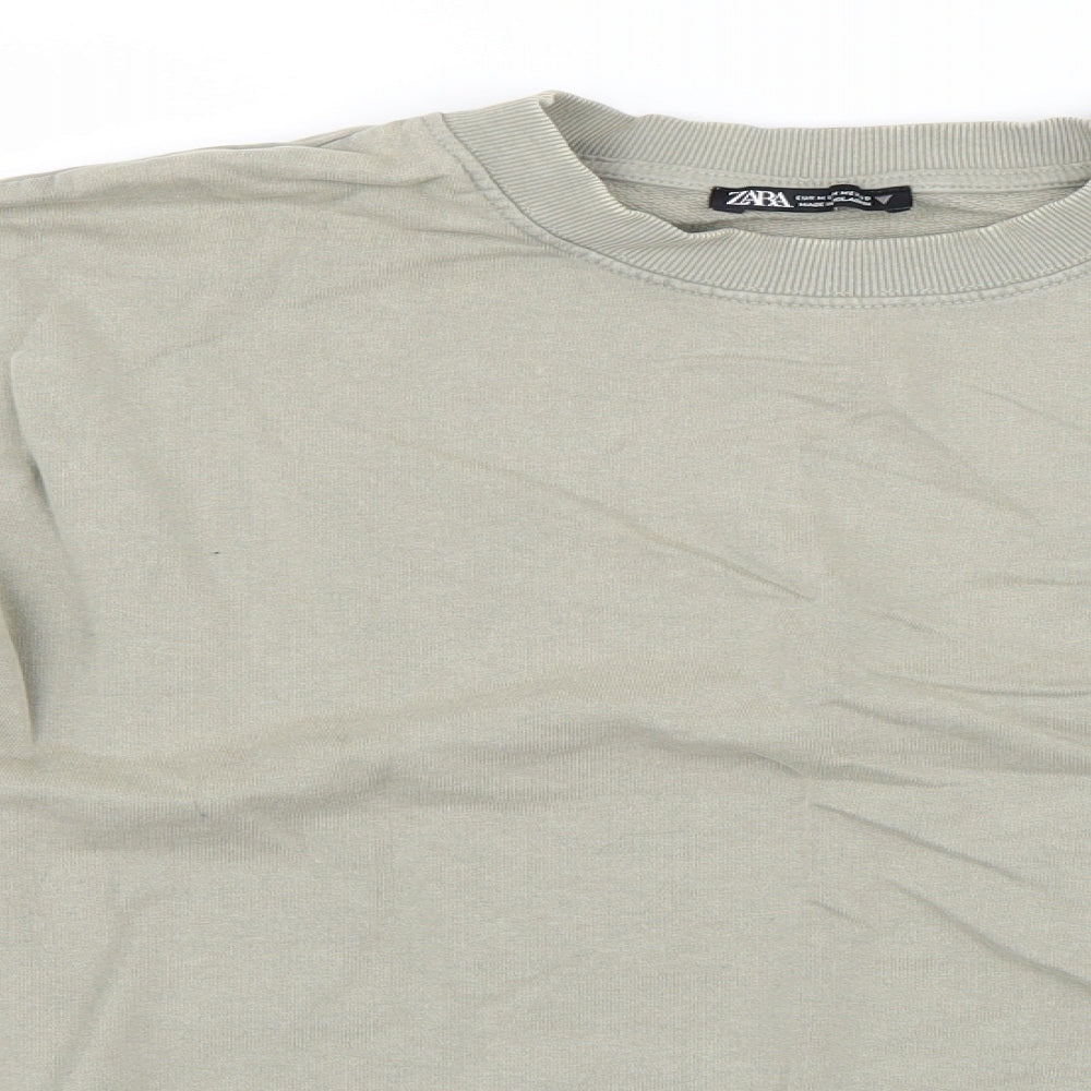 Zara Womens Green   Henley Jumper Size M