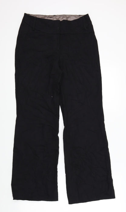 Next Womens Black   Trousers  Size 8 L29 in