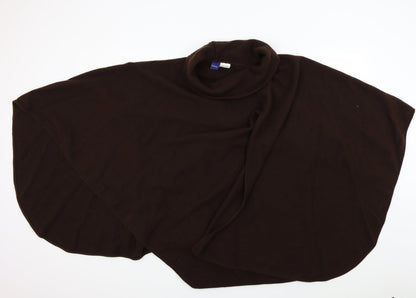 Preloved d&bond Womens Brown   Jacket Poncho One Size - Front