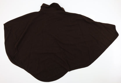 Preloved d&bond Womens Brown   Jacket Poncho One Size - Back