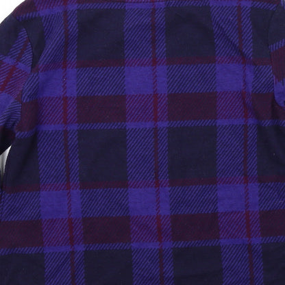 Marks & Spencer Womens Purple Check  Pullover Jumper Size 10