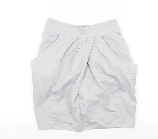 Topshop Womens Grey   A-Line Skirt Size 8
