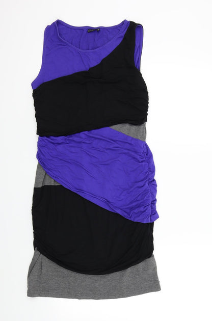 Body Flirt Womens Blue Colourblock  A-Line  Size 40