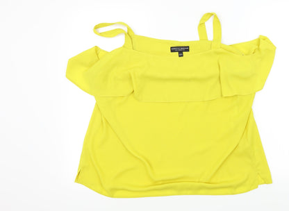 Preloved Dorothy Perkins Womens Yellow   Basic Blouse Size 18 - Front