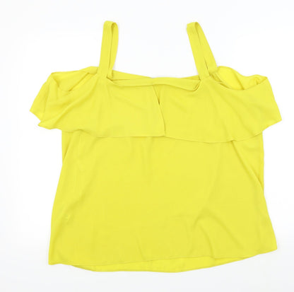 Preloved Dorothy Perkins Womens Yellow   Basic Blouse Size 18 - Back