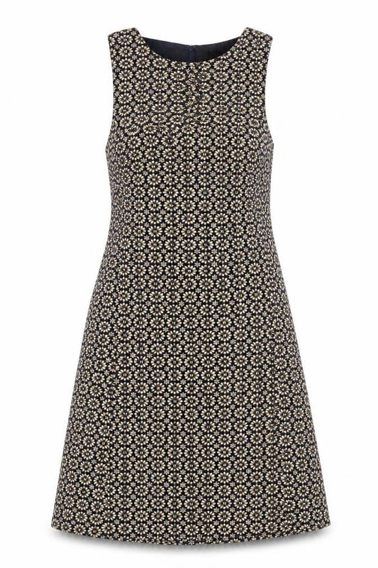 New Look Womens Black Floral  A-Line  Size 8