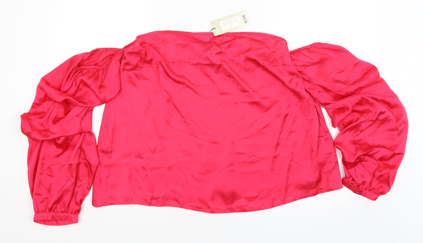 Lipsy London Womens Pink   Basic Blouse Size 18
