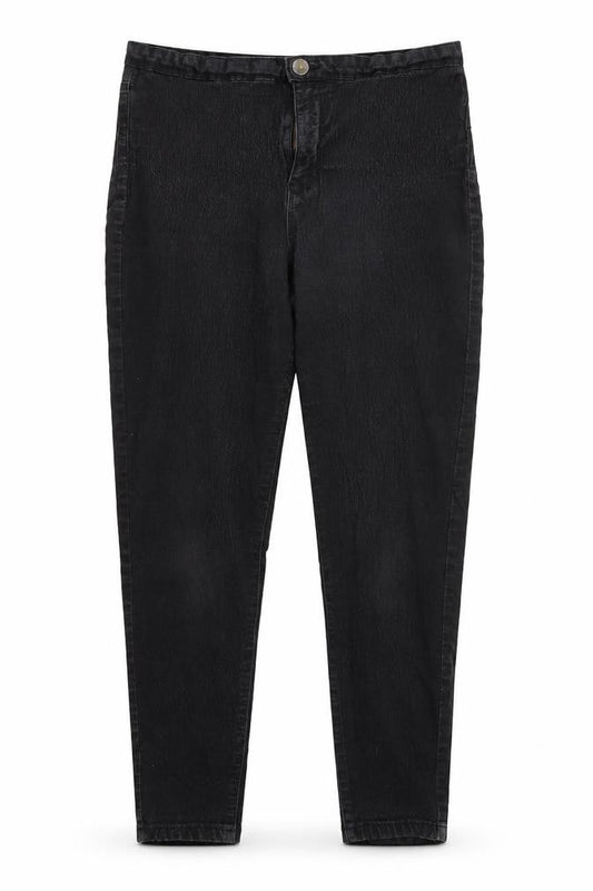 Front view of Denim Co women’s black skinny jeans, size UK 14, 25-inch leg
