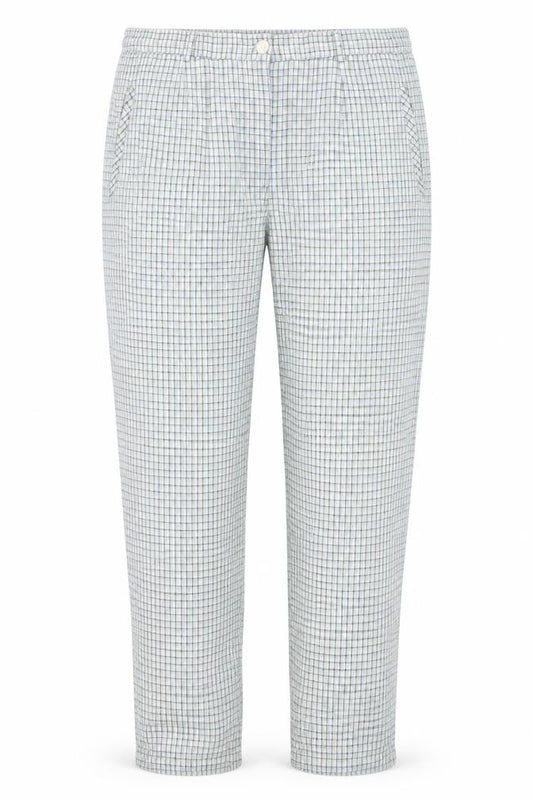 Amy Moore Womens Green Check  Trousers  Size 18 L28 in