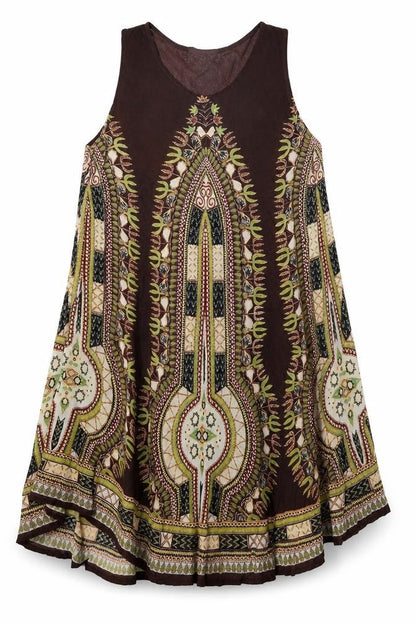 Odel Womens Brown Paisley  A-Line  Size 10