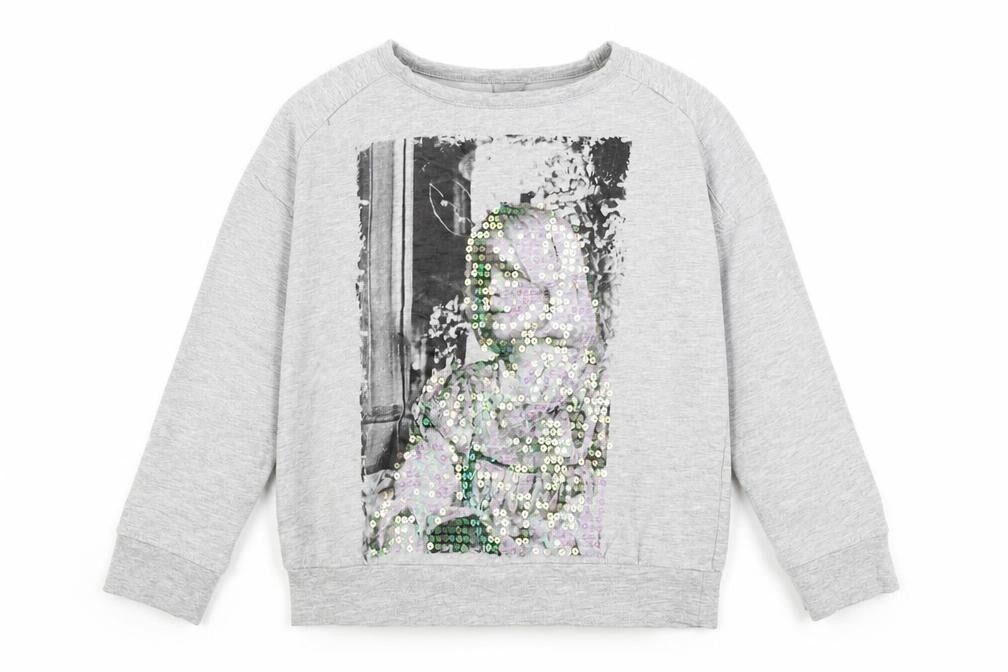Girl to Girl Girls Grey   Pullover Sweatshirt Size 5-6 Years