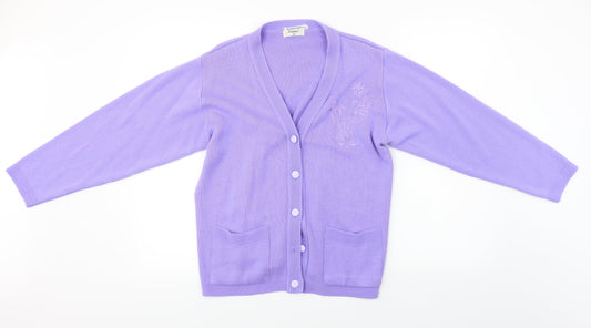 care Womens Purple   Cardigan Jumper Size M