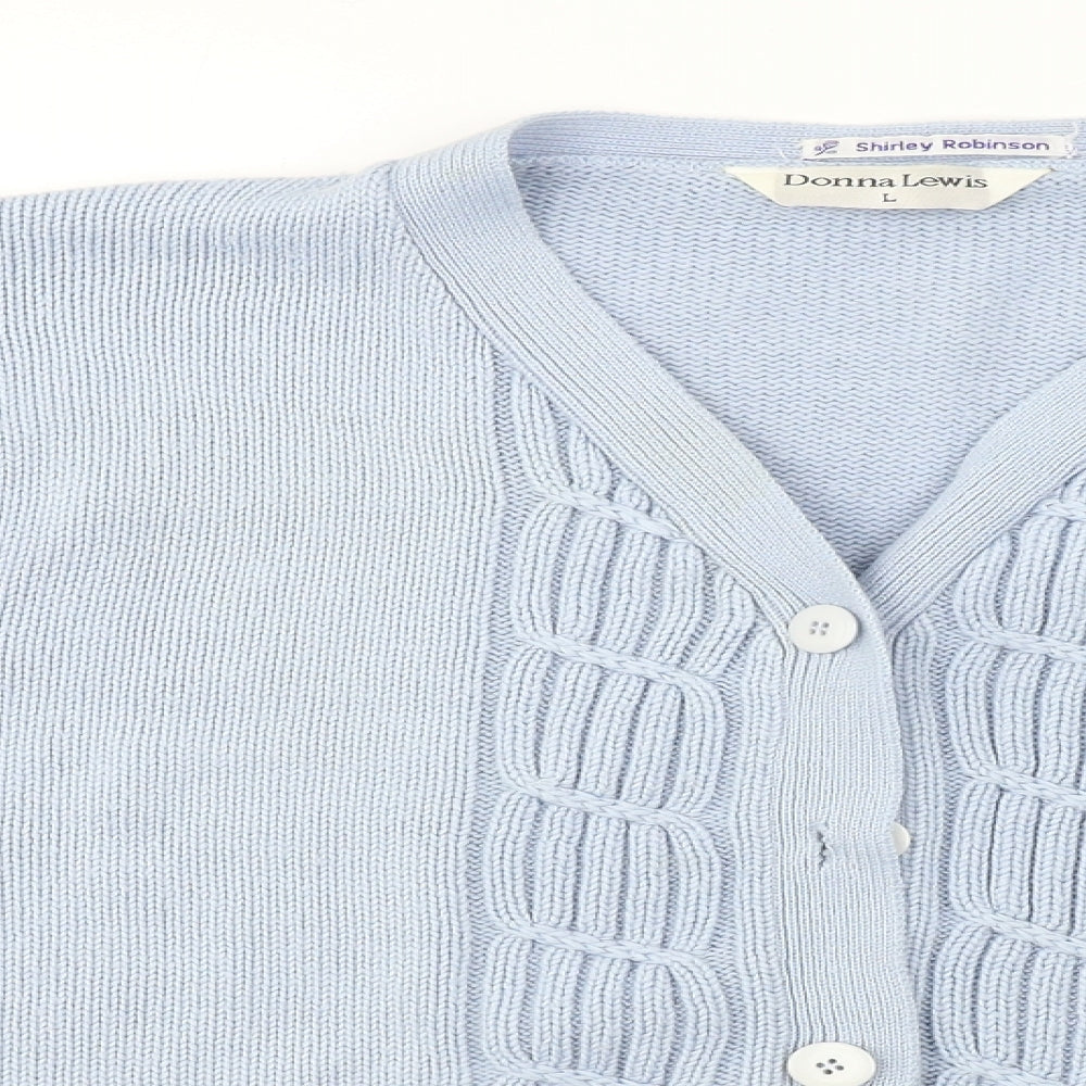 Donna Lewis  Womens Blue   Cardigan Jumper Size L
